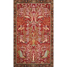 Гобелен Art de Lys «The Tree» у стилі William Morris, червоний фон, 50 x 85см