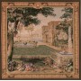 Гобелен Verdure Fountain Square – витончений французький пейзаж із фонтаном від Art de Lys