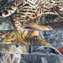 Римська штора Jungle від BM Fabrics з тропічним принтом на оксамиті