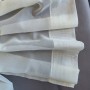 Готовий тюль з молочного шифону на тасьмі