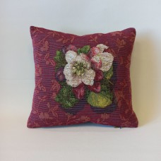 Подушка декоративна Яблуневий цвіт 23х21 см фіолетовий фон