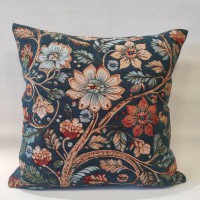 Подушка гобеленова  Art de lys Англійський сад 1 на синьому фоні, 50х50