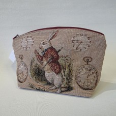 Косметичка гобеленова "Аліса. Кролик , що запізнюється ", бежева