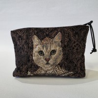 Косметичка гобеленова "Кішка в короні"