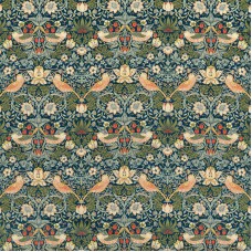 Morris Strawberry Thief Velvet Indigo/Thyme 236932