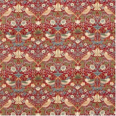 Morris Strawberry Thief Velvet Crimson/Slate 236933