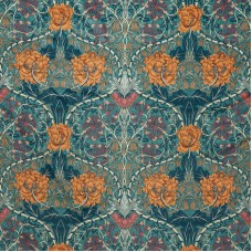 Morris Honeysuckle And Tulip Velvet Woad/Mulberry 236940