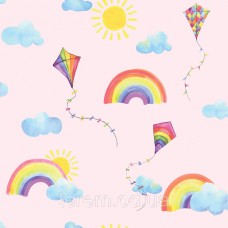 Rainbows and Flying Kites Pink