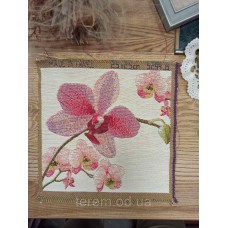 Гобеленовая картина Art de Lys Розовая орхидея 25x25 без подкладки