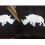 Подушка бархатная Terem Белый носорог  45х45