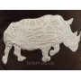 Подушка бархатная Terem Белый носорог  45х45