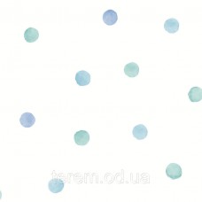 Watercolour Polka Dots Blue_Teal