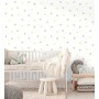 Watercolour Polka Dots Grey_yellow