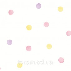 Watercolour Polka Dots Pink_Yellow