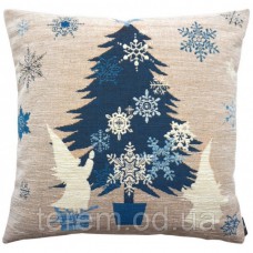 Подушка гобеленовая Art de Lys Эльфы и синяя елка 50x50